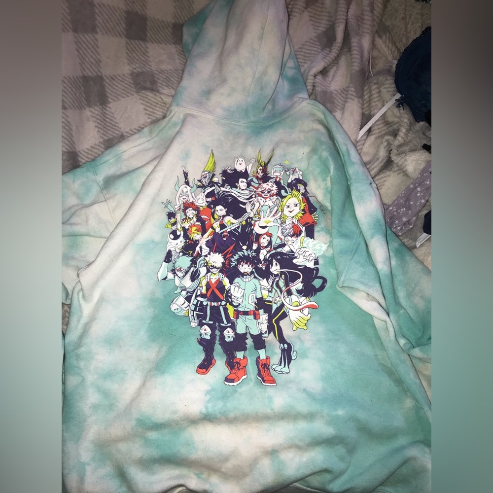 My hero academia tie dye hot topic hoodie